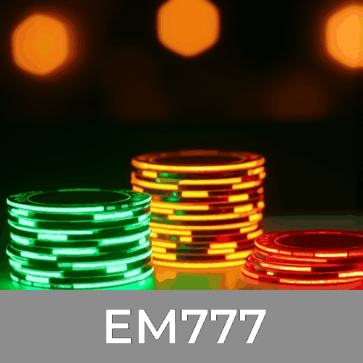 EM777: Slots com Mega Jackpot, Mesa de Jogo Estratégico, e Real Dealer Imersivo